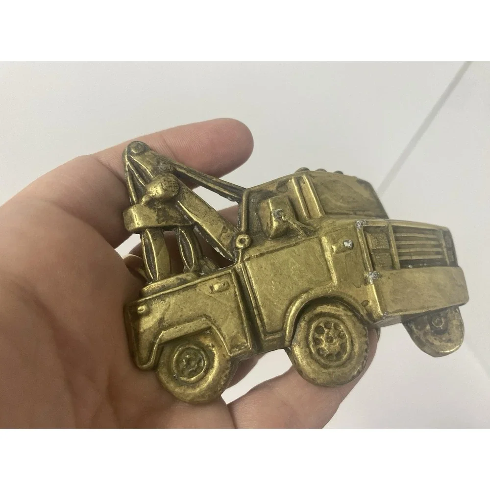 1970s Brass Wrecker Tow Truck Belt Buckle Vintage‎ Vehicle Equipment